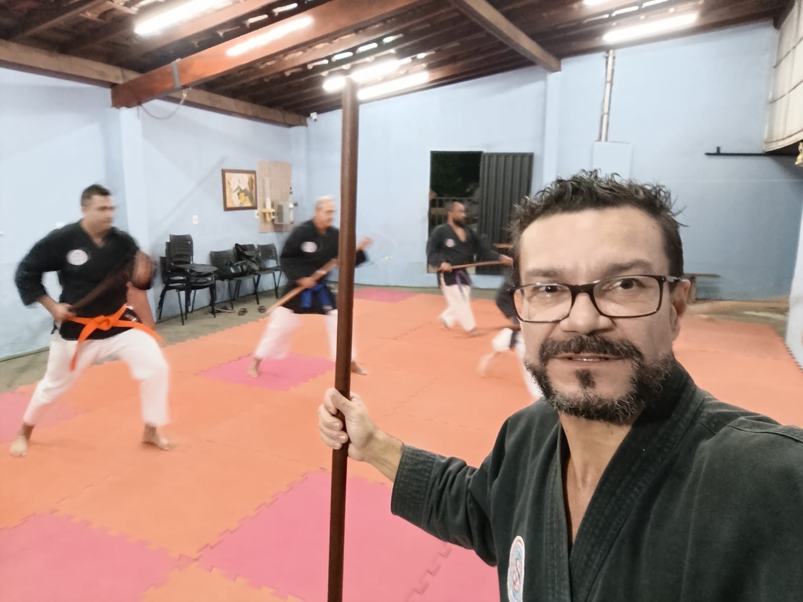 Treino de Kobudo no Studio Nakaipon