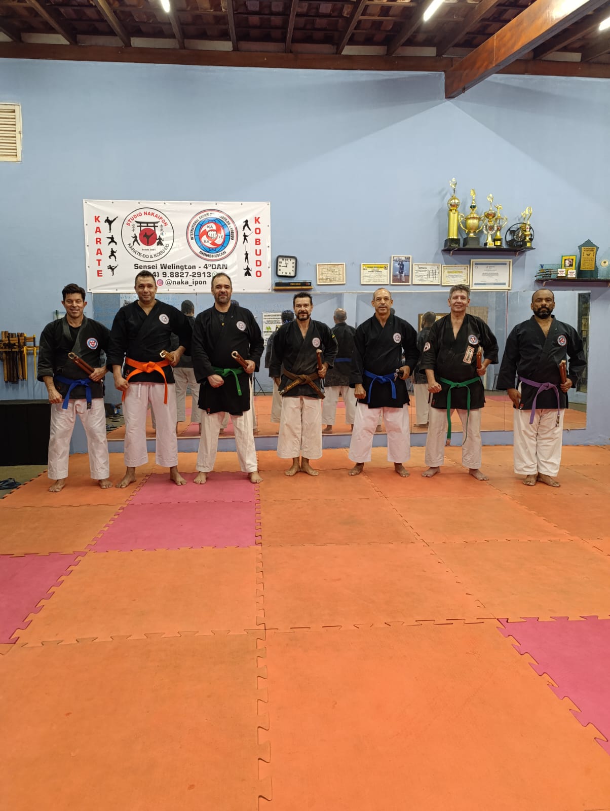 Praticantes de Kobudo no Studio Nakaipon