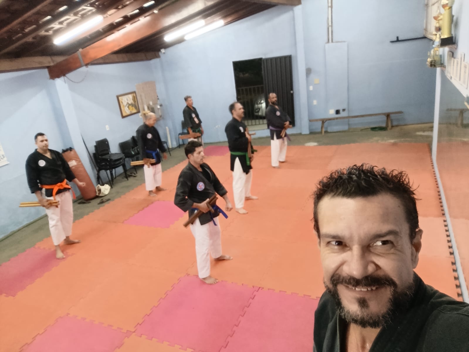 Momento de Kobudo no Studio Nakaipon