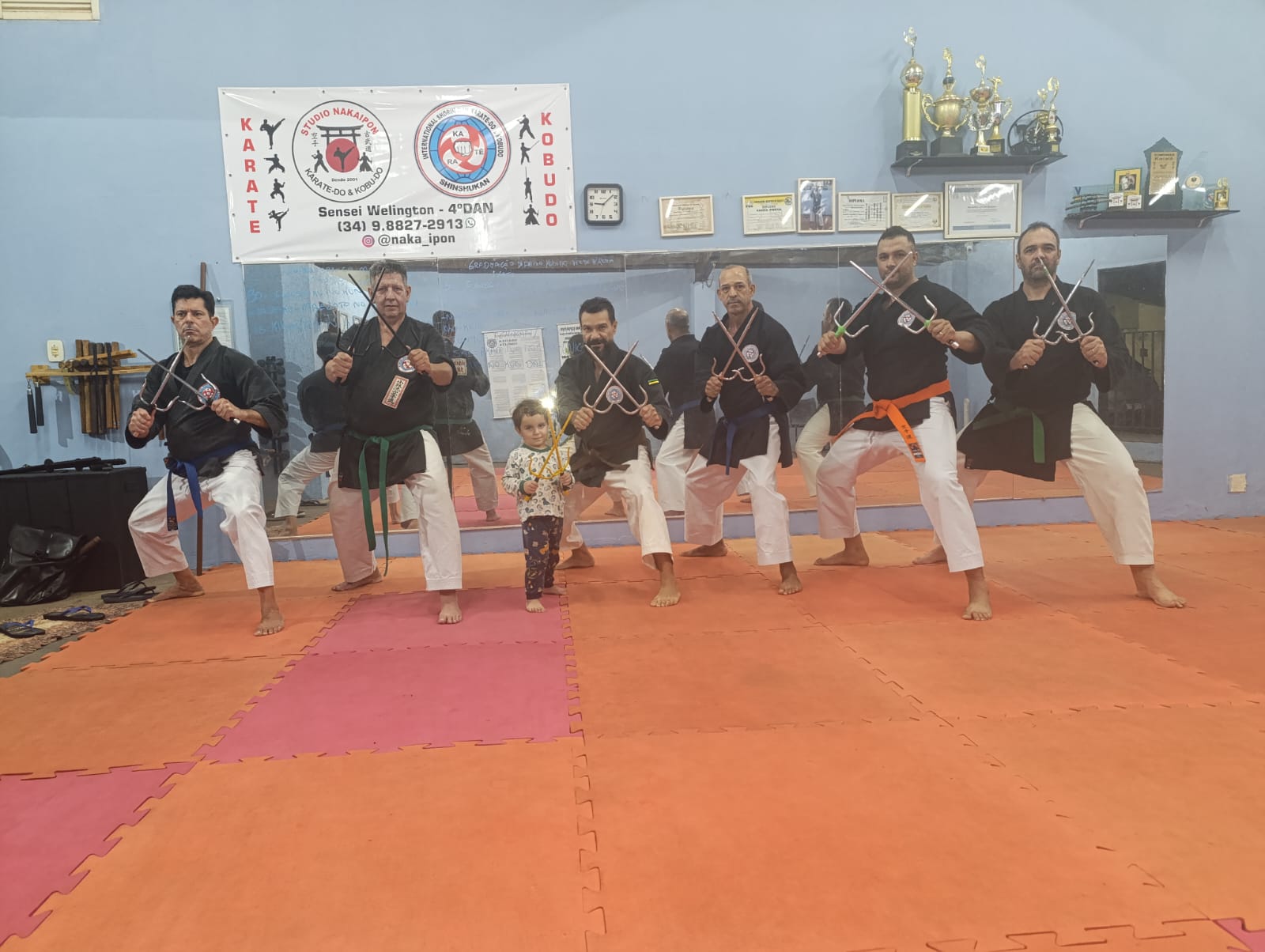 Treino de Kobudo no Studio Nakaipon